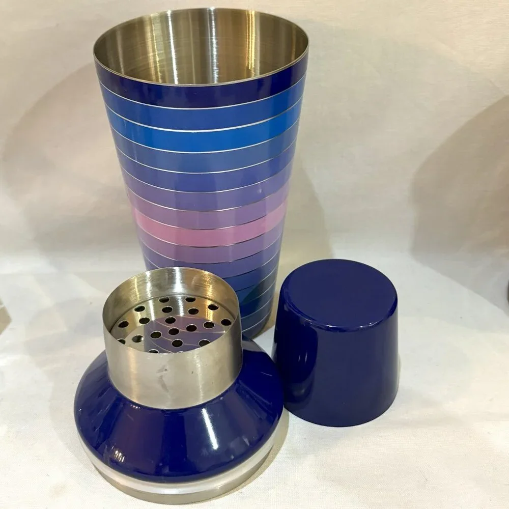 Jonathan Adler Scala Cocktail Shaker Modern Barware 18.4 oz Stainless Steel